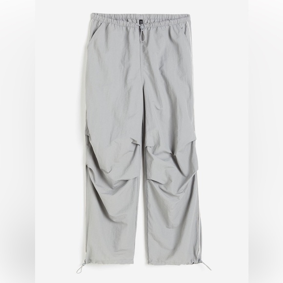 Light Grey Parachute Pants - Picture 1 of 5